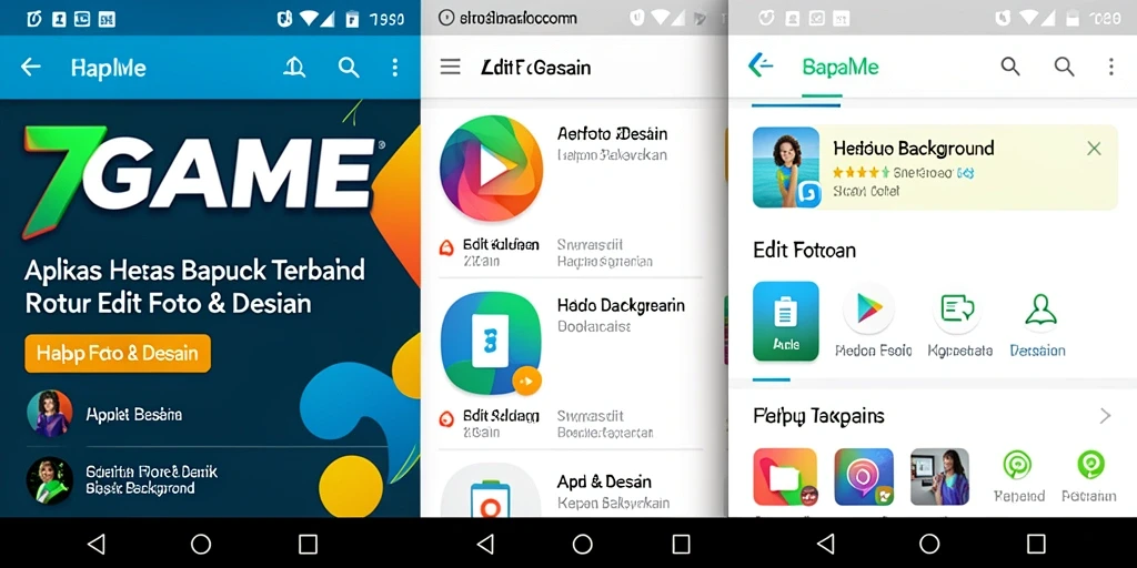 Tampilan antarmuka 7GAME dengan fitur Hapus Background yang mudah digunakan.