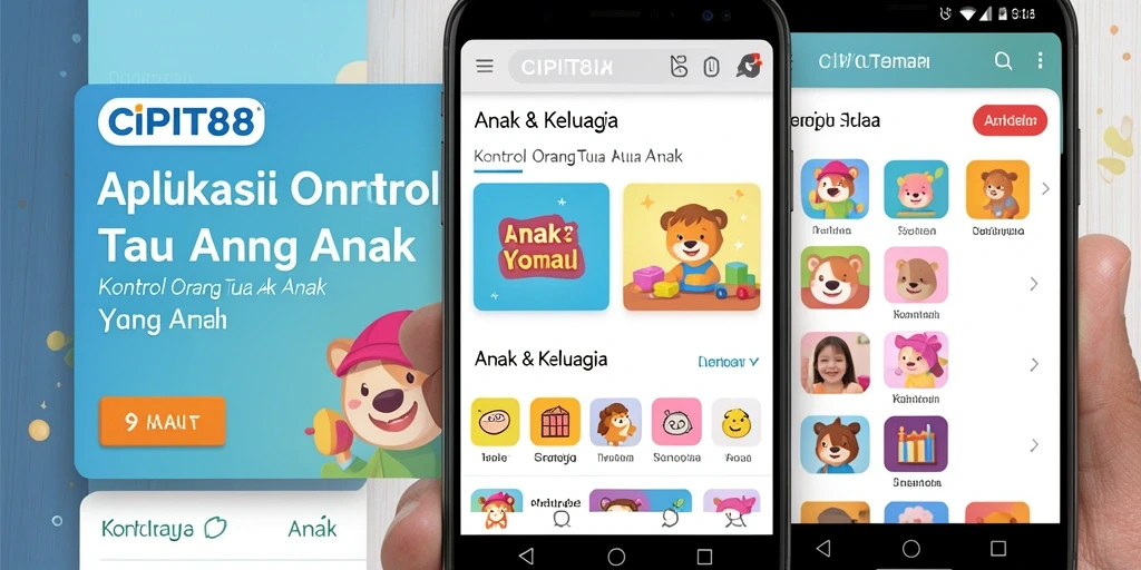 Tampilan antarmuka aplikasi CIPIT88 untuk kontrol orang tua yang mudah dan intuitif.