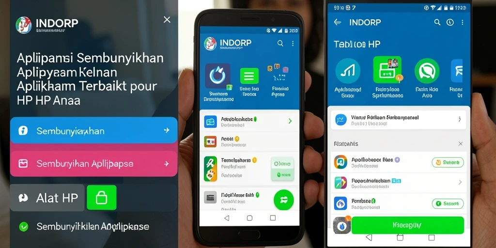 Antarmuka sederhana dan intuitif dari aplikasi Sembunyikan Aplikasi INDORP.