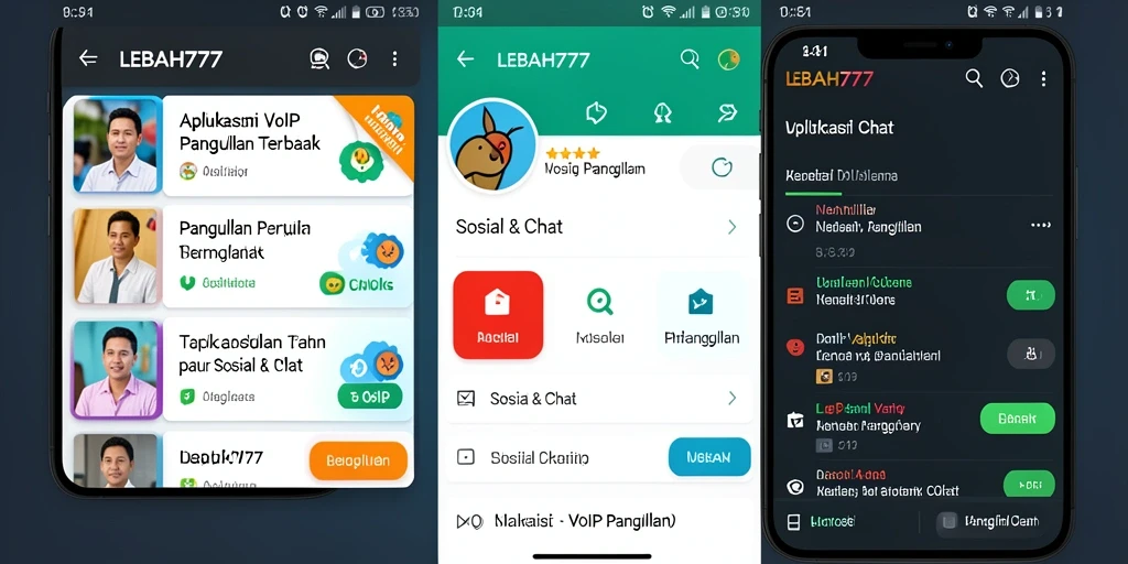 Tampilan antarmuka LEBAH777 untuk panggilan VoIP yang intuitif.