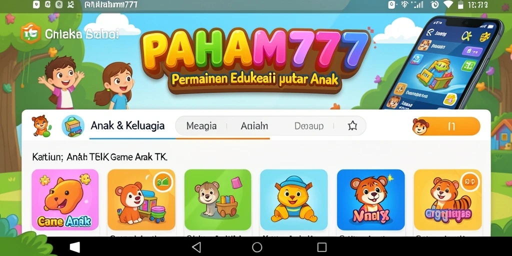 Antarmuka PAHAM777 yang menarik dan interaktif untuk anak-anak.