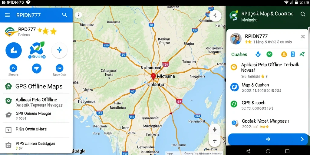 Tampilan antarmuka RPIDN777 untuk GPS Offline Maps yang intuitif.